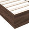 vidaXL - Bedframe - met - LED-verlichting - bruin - eikenkleurig - 75x190 - cm