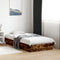 vidaXL - Bedframe - met - LED-verlichting - gerookt - eikenkleurig - 90x190 - cm