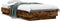vidaXL - Bedframe - met - LED-verlichting - gerookt - eikenkleurig - 100x200 - cm