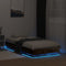 vidaXL - Bedframe - met - LED-verlichting - gerookt - eikenkleurig - 90x190 - cm