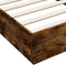 vidaXL - Bedframe - met - LED-verlichting - gerookt - eikenkleurig - 75x190 - cm