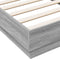 vidaXL - Bedframe - met - LED-verlichting - grijs - sonoma - eikenkleur - 90x190 - cm