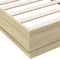 vidaXL - Bedframe - met - LED-verlichting - sonoma - eikenkleurig - 75x190 - cm