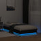 vidaXL - Bedframe - met - LED-verlichting - zwart - 75x190 - cm