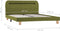 vidaXL - Bedframe - met - LED - zonder - matras - 135x190 - cm - groen