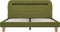 vidaXL - Bedframe - met - LED - zonder - matras - 135x190 - cm - groen