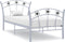 vidaXL - Bedframe - met - voetbaldesign - metaal - grijs - 90x200 - cm