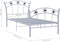 vidaXL - Bedframe - met - voetbaldesign - metaal - grijs - 90x200 - cm
