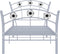 vidaXL - Bedframe - met - voetbaldesign - metaal - grijs - 90x200 - cm