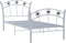 vidaXL - Bedframe - met - voetbaldesign - metaal - grijs - 90x200 - cm