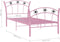vidaXL - Bedframe - met - voetbaldesign - metaal - roze - 90x200 - cm