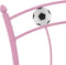vidaXL - Bedframe - met - voetbaldesign - metaal - roze - 90x200 - cm