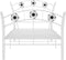vidaXL - Bedframe - met - voetbaldesign - metaal - wit - 90x200 - cm
