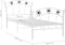 vidaXL - Bedframe - met - voetbaldesign - metaal - wit - 90x200 - cm