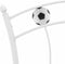 vidaXL - Bedframe - met - voetbaldesign - metaal - wit - 90x200 - cm