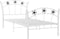 vidaXL - Bedframe - met - voetbaldesign - metaal - wit - 90x200 - cm