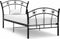 vidaXL - Bedframe - met - voetbaldesign - metaal - zwart - 90x200 - cm
