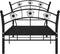 vidaXL - Bedframe - met - voetbaldesign - metaal - zwart - 90x200 - cm