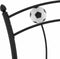 vidaXL - Bedframe - met - voetbaldesign - metaal - zwart - 90x200 - cm