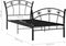 vidaXL - Bedframe - met - voetbaldesign - metaal - zwart - 90x200 - cm