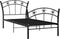vidaXL - Bedframe - met - voetbaldesign - metaal - zwart - 90x200 - cm