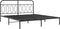 vidaXL - Bedframe - met - voetbord - zonder - matras - metaal - zwart - 180x200 - cm