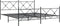 vidaXL - Bedframe - met - voetbord - zonder - matras - metaal - zwart - 180x200 - cm