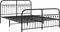 vidaXL - Bedframe - met - voetbord - zonder - matras - metaal - zwart - 160x200 - cm