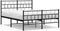 vidaXL - Bedframe - met - voetbord - zonder - matras - metaal - zwart - 160x200 - cm