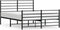 vidaXL - Bedframe - met - voetbord - zonder - matras - metaal - zwart - 160x200 - cm