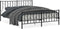 vidaXL - Bedframe - met - voetbord - zonder - matras - metaal - zwart - 160x200 - cm