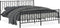 vidaXL - Bedframe - met - voetbord - zonder - matras - metaal - zwart - 180x200 - cm