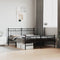 vidaXL - Bedframe - met - voetbord - zonder - matras - metaal - zwart - 160x200 - cm