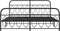 vidaXL - Bedframe - met - voetbord - zonder - matras - metaal - zwart - 180x200 - cm