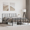vidaXL - Bedframe - met - voetbord - zonder - matras - metaal - zwart - 160x200 - cm