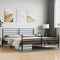 vidaXL - Bedframe - met - voetbord - zonder - matras - metaal - zwart - 180x200 - cm