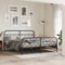 vidaXL - Bedframe - met - voetbord - zonder - matras - metaal - zwart - 180x200 - cm