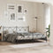 vidaXL - Bedframe - met - voetbord - zonder - matras - metaal - zwart - 180x200 - cm