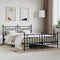 vidaXL - Bedframe - met - voetbord - zonder - matras - metaal - zwart - 180x200 - cm