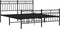 vidaXL - Bedframe - met - voetbord - zonder - matras - metaal - zwart - 160x200 - cm