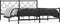 vidaXL - Bedframe - met - voetbord - zonder - matras - metaal - zwart - 180x200 - cm