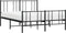 vidaXL - Bedframe - met - voetbord - zonder - matras - metaal - zwart - 160x200 - cm