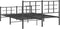 vidaXL - Bedframe - met - voetbord - zonder - matras - metaal - zwart - 160x200 - cm