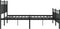 vidaXL - Bedframe - met - voetbord - zonder - matras - metaal - zwart - 160x200 - cm