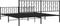 vidaXL - Bedframe - met - voetbord - zonder - matras - metaal - zwart - 180x200 - cm