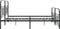 vidaXL - Bedframe - met - voetbord - zonder - matras - metaal - zwart - 180x200 - cm