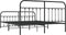 vidaXL - Bedframe - met - voetbord - zonder - matras - metaal - zwart - 180x200 - cm