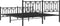 vidaXL - Bedframe - met - voetbord - zonder - matras - metaal - zwart - 180x200 - cm