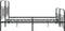 vidaXL - Bedframe - met - voetbord - zonder - matras - metaal - zwart - 160x200 - cm