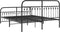 vidaXL - Bedframe - met - voetbord - zonder - matras - metaal - zwart - 160x200 - cm